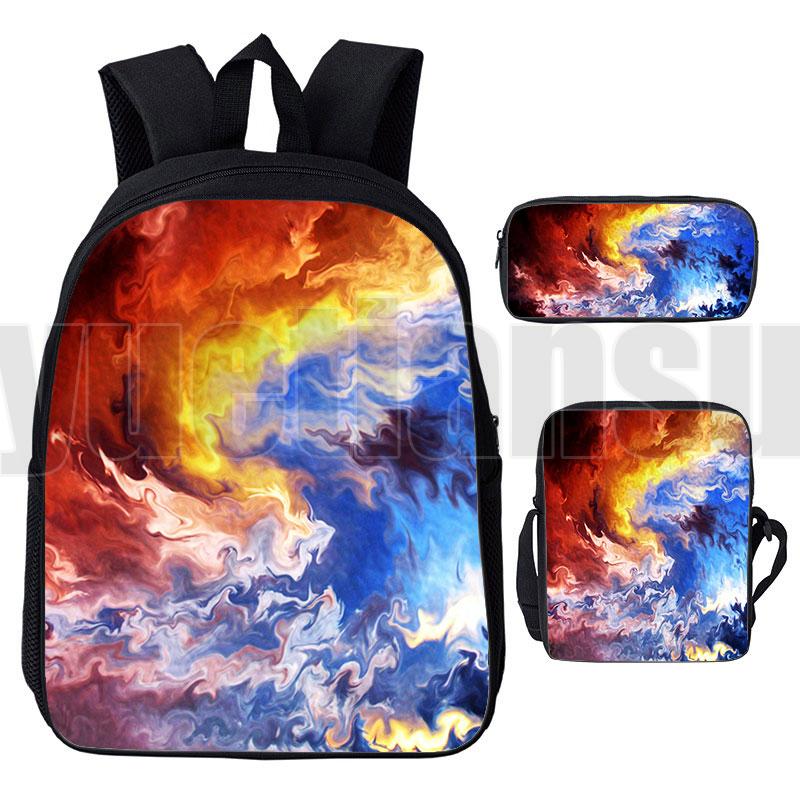 Backpack Women Men Tie Dye Children Universe Sky Art Abstract Pencilcase Boys Girls Schoolbag 3D Printed Colorful Sports Laptop