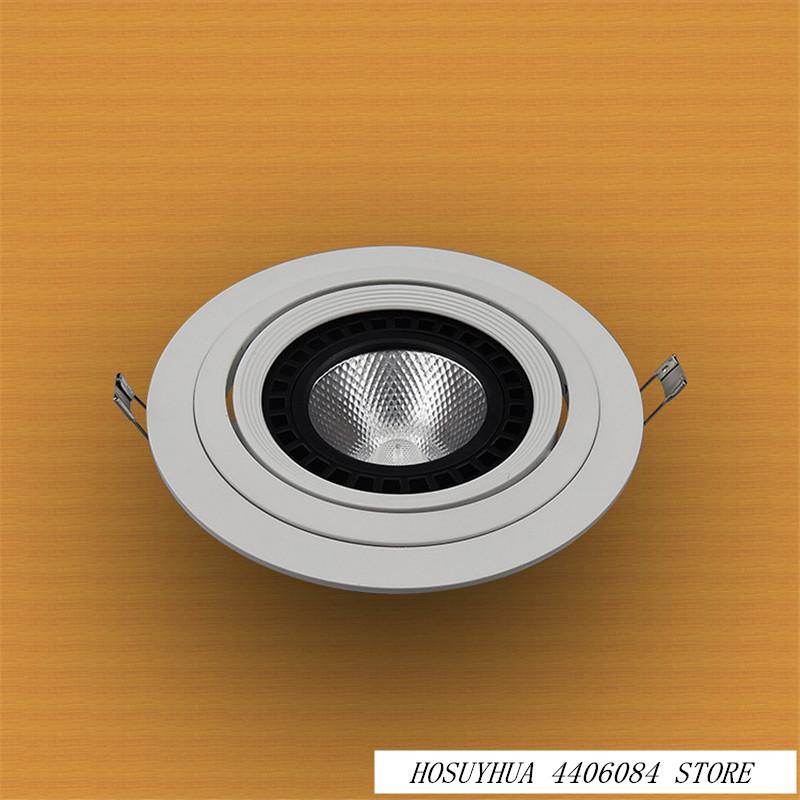 Lamp Covers & Shades 2PCS Round Adjustable Recessed Led Ceiling Light Frame Fitting Down Fixture For AR111 Cup Bulbs Holder Dia111mm