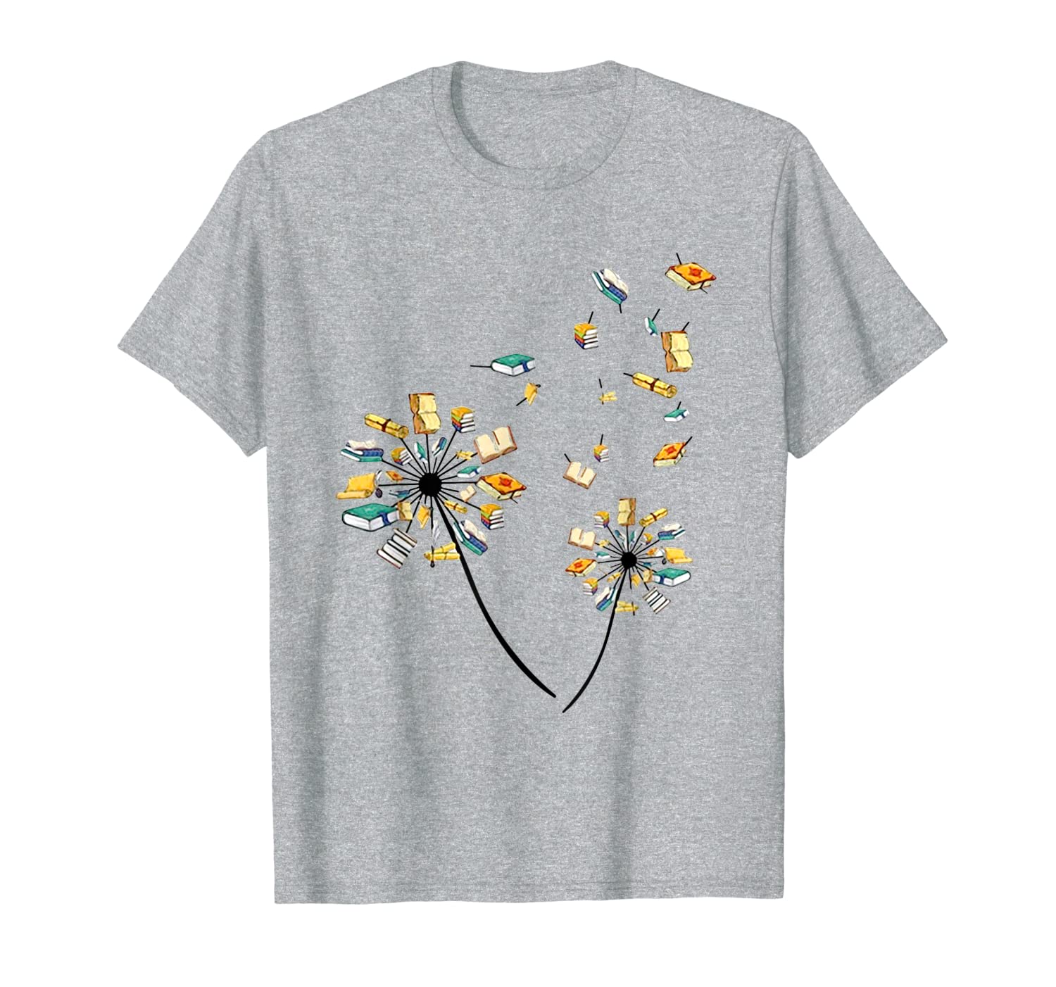 Dandelion Books Flower Fly Reading Fan Gift T Shirt T-Shirt