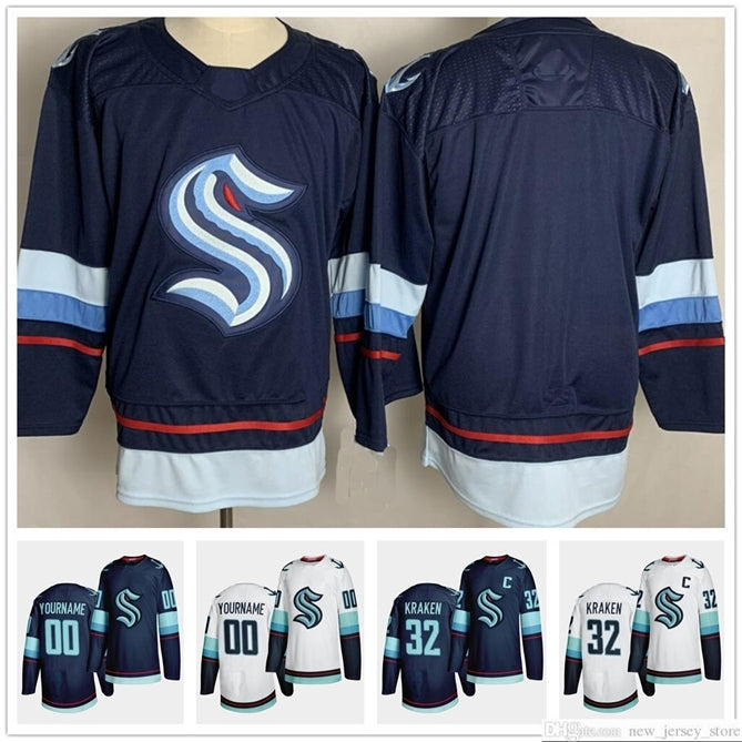 96 2020 2021 Season Seattle Kraken Jerseys 32th New Team 32 KRAKEN 21 KRAKEN 22 Jack Flaherty 100% Stitched Man Women Kids Youth Hockey Jersey
