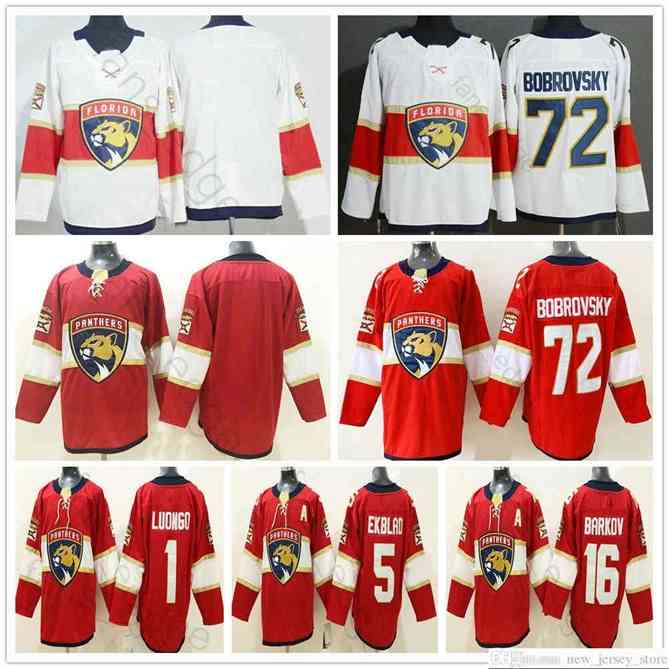 96 2020 New Florida Panthers #72 Sergei Bobrovsky Jerseys 1 Roberto Luongo 5 Aaron Ekblad 16 Aleksander Barkov Stitched Ice Hockey Jersey