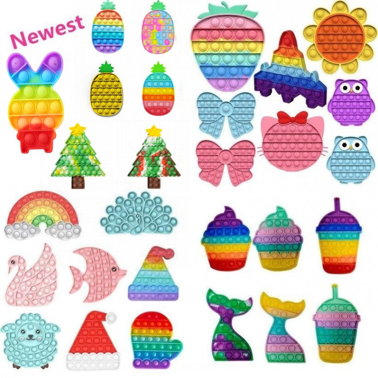 DHL Ship Push Bubble Fidget Toys Autism Special Needs Stress Reliever Helps Relieve Stress and Increase Focus Soft Squeeze Toys