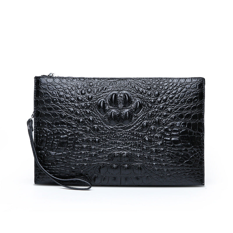2020 Leather Korean Men&#039;s Crocodile Long Handbags Wallet New Indentation Clutch Tide Youth Zipper Soft Pattern Hwger lianquan004