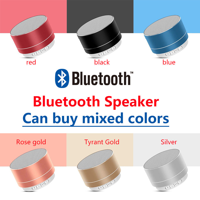 wholesale A10 Mini Portable Speakers Bluetooth Speaker Wireless Handsfree with FM TF Card Slot LED Audio Player for MP3 Tablet PC in Box