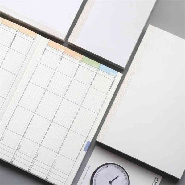 Fromthenon Undated Daily Weekly Monthly Plan Refill Planner Organizer Agenda Notebook Grid Journal A5A6 School Stationery 210611