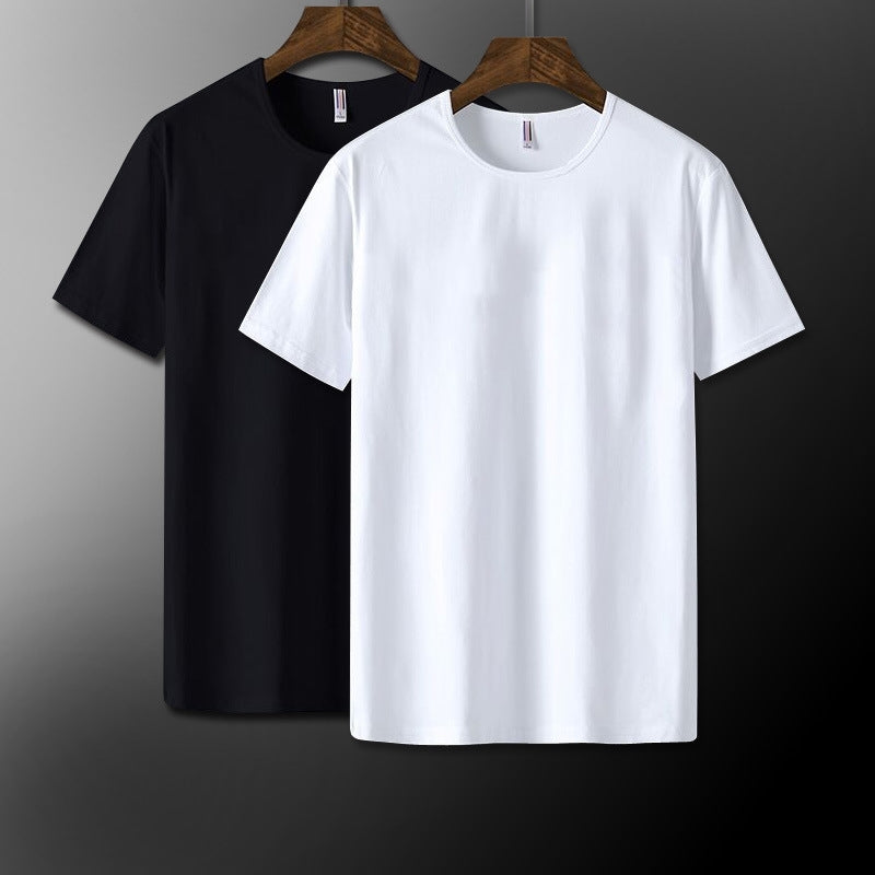 2021 summer new menswear leisure trend youth solid color slim round neck men&#039;s T-shirt short sleeve