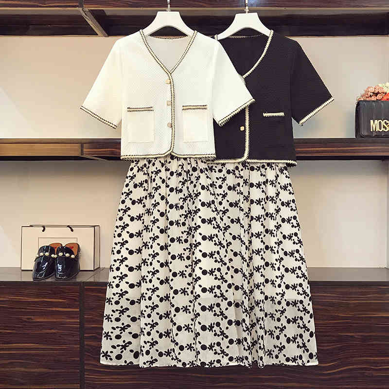 Two Piece Dress Small Fragrance Elegant 2 Set Women Cardigan Jacket Coat + Skirts Sets Fashion Streetwear Crop Top Skirt Suits DST