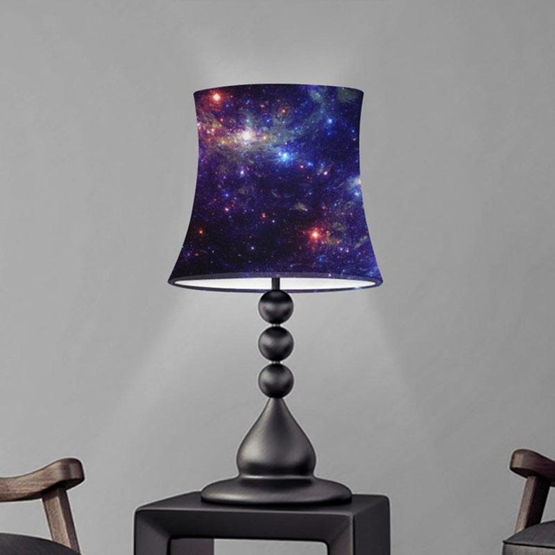 Lamp Covers & Shades Cool Galaxy Star Print Modern Cloth Shade Cover For Table Lamps Desk Light Wall Washable