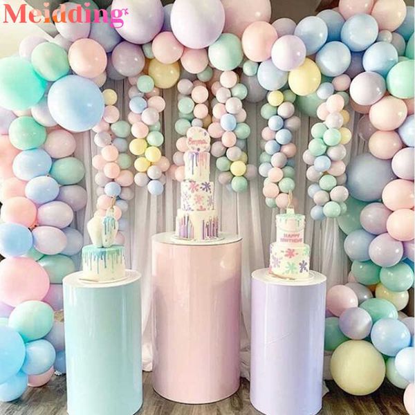 100pcs 10inch Macaron Candy Pastel Candy Latex Balloons Kids Birthday Party Helium Baloons Baby Shower Wedding Party Decoration 210626