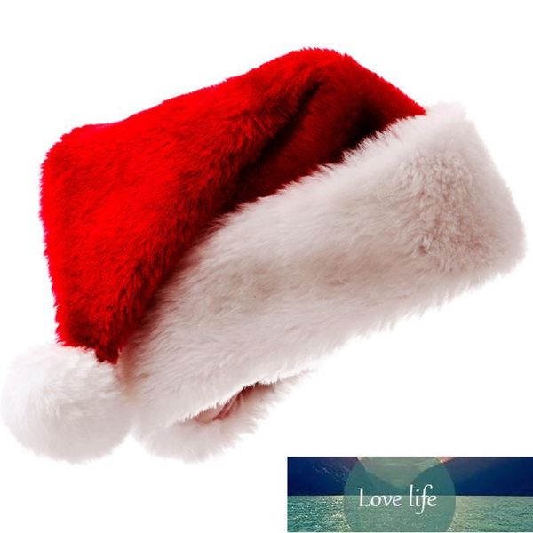 Classic Christmas Hat Adult Kids Thick Warm Santa Red White Beanie Cap Hats Decorative Ornaments Christmas Party Hat Xmas Gift Factory price