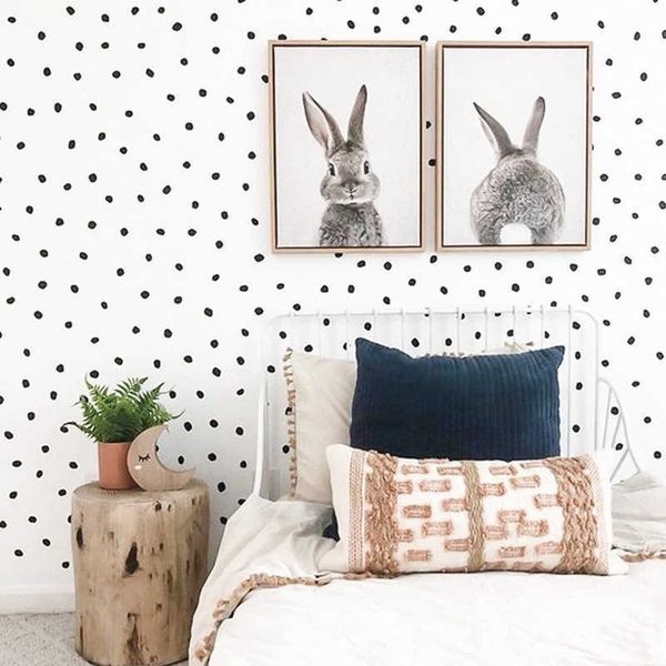 150 Pcs Cute Irregular Dot Shapes Wall Sticker Baby Nursery Kids Room Irregular Dot geometric Pattern Wall Decal Bedroom Vinyl 210705