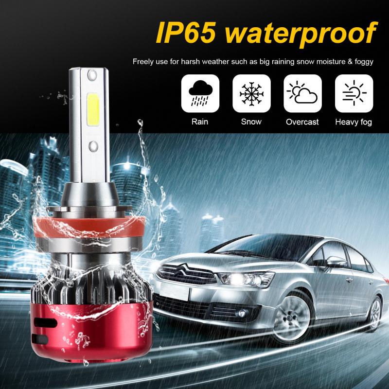 Car Headlights LED Headlight Bulbs Mini Sized 240W 24000LM Per Pair AUXITO H1-H4-H7-H11-9005-9006 Bulb 6000K White