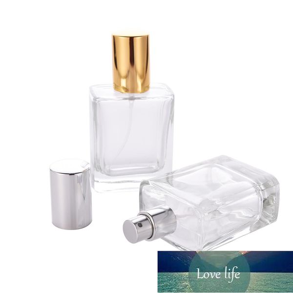 high quality glass perfume bottle atomizer perfume bottle transparent Spray cosmetic bottles crystal transparent square 30ml V3 Factory pric