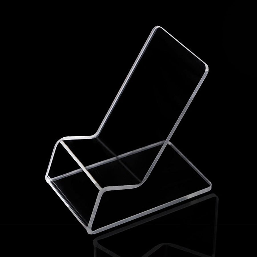 Laser-cut Transparent Acrylic Display Stands Mounts Clear Countertops Show Racks Universal Holders with Protective Films for Batteries and up to 6 I