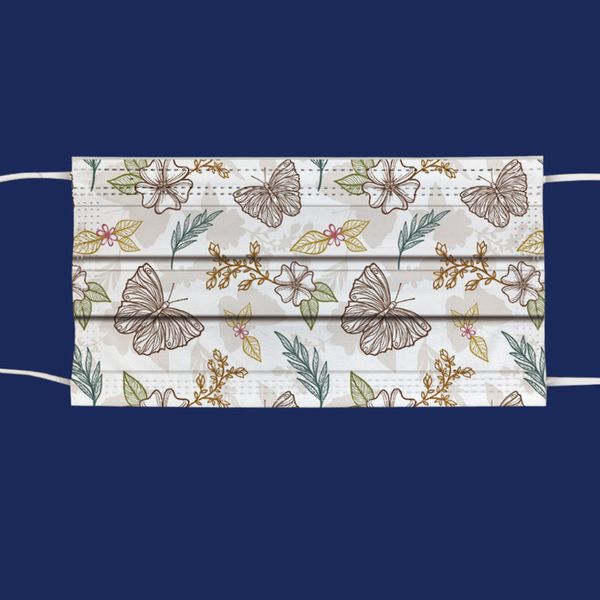 Designer Face Mask Adult Disposable Butterfly Printing Meltblown Masks