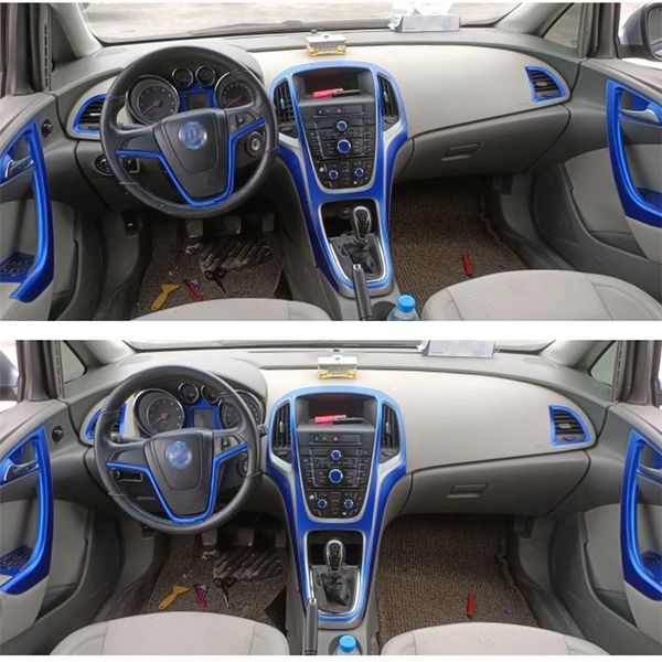 Car-Styling Carbon Fiber Car Interior Center Console Color Change Molding Sticker Decals For Opel Astra j P10 Buick Excelle GTXT