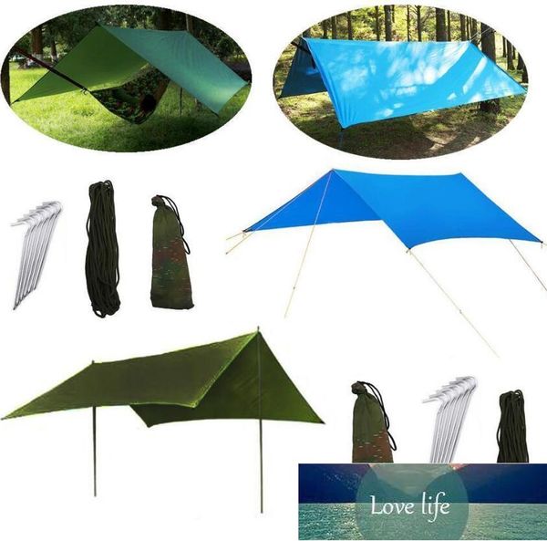 3 Colors Waterproof Camping Mat 3*3M Tent Cloth Multifunction Awning Tarps Picnic Mat Tarp Shelter Garden Building Shade wjl0141 Factory pri