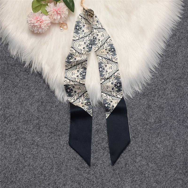 Scarves Egyptian Queen Print Summer Silk Scarf Tarot Twill 100% Brand Women Hair Bag Design Foulard Neckerchief