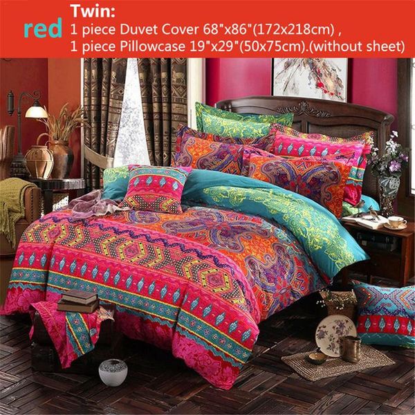 Bohemian Ethnic Style Bedding Set Twin Full Queen King 4 Size Duvet Cover Pillowcase Set Bedclothes Bedding Sets