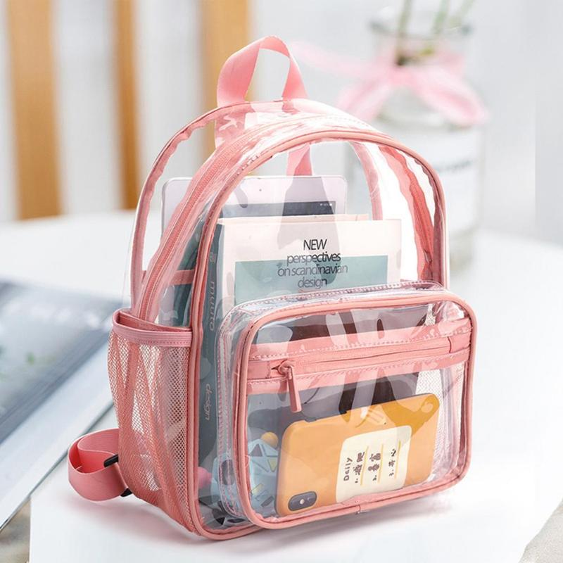 School Bags Women Backpack Transparent Waterproof PVC Bag Female Fashion Teenagers Students Sequin Femme Backpacks