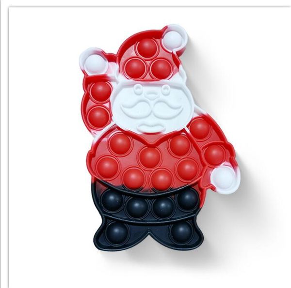 Free DHL Sensory Fidget Toys Santa Claus Rainbow Skull Christmas Halloween Series Children&#039;s Wisdom Bubble Toy Party Gifts Push Puzzle