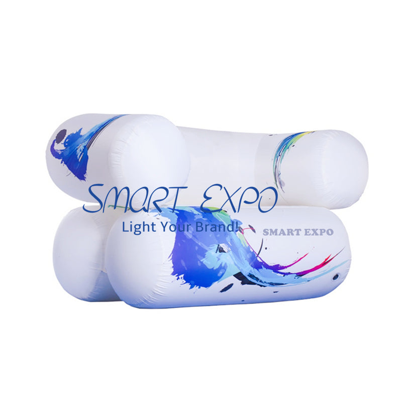 Inflatable Sofa Air Lounge Furniture with Custom Full Color Printing and Manual Pump