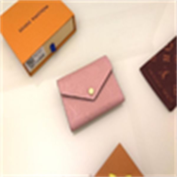 Brand Designer Luxury M64061 pink embossed wallet LEATHER Compact Long Wallets Chain Wallet Pouches Key Card Holders Cases PURSE