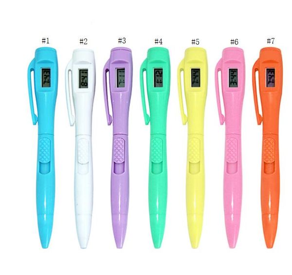 Pena de teste de relógio eletrônico Ballpoint-caneta com relógio digital Estudante testes Exame Pen-Electronics relógios relógios esferográf