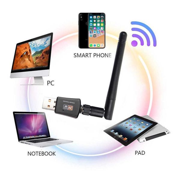 Universal 600M 11ac 2.4-5.8G Dual Band Wireless Network Card USB Wireless Receiver Transmitter for PC Laptop