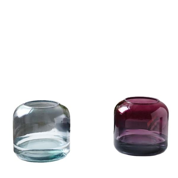 Vases Light Luxury Transparent Glass Vase Living Room Dried Flowers Ornaments Table Decoration Creative Simple Nordic Thick