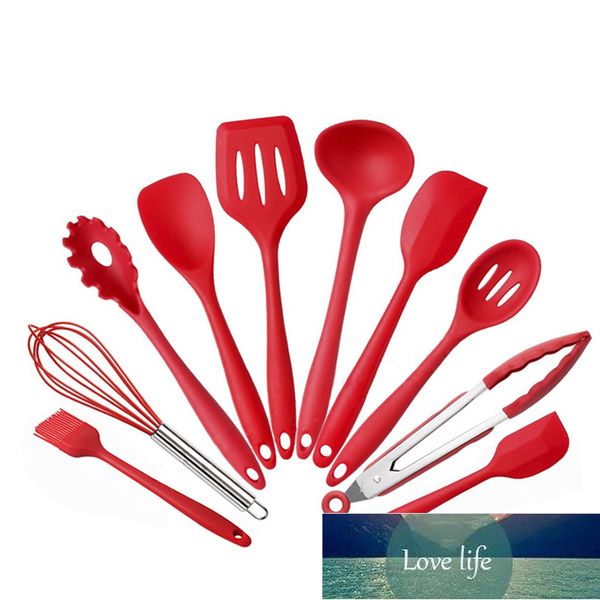 10PCS Silicone Non-Stick Cooking Sets Pan Spatula Scrapers Spoon Kitchen Tools Baking Appliance Kitchen Gadget Sets Accessoires