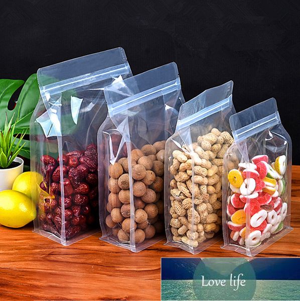 50pcs Stand up Clear Plastic Zip lock Bag Resealable Cereals Fruits Biscuit Beer Beverage Juice X-mas Gifts Packaging Pouches