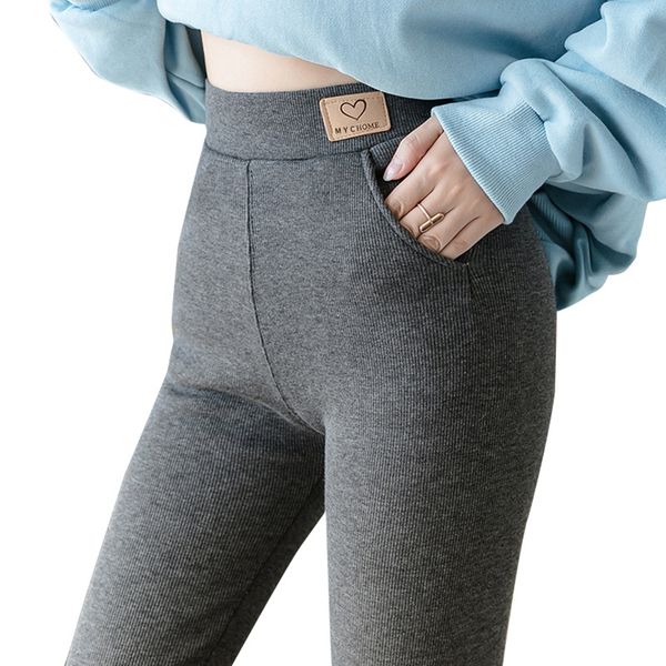 Casual Velvet Thick Leggings Women Cold-Resistant Bodycon Leggins Mujer Outdoor Running Warm Legging Winter Soft