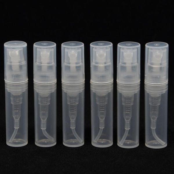 Plastic Perfume Spray Empty Bottle 2ML 2G Refillable Sample Cosmetic Container Mini Small Round Atomizer For Lotion Skin Softer