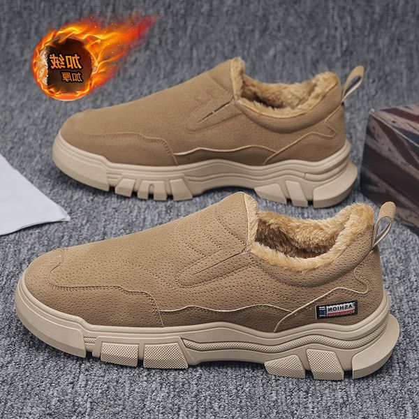 Shoes 2021 Winter New Martin Boots Men&#039;s Casual Leather Sports Work Waterproof Labor Protection Plush Cotton