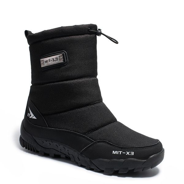 2021 New Men&#039;s Outdoor Waterproof Snow Boots Short Tube Fishing Shoes Ski Plush Mountaineering Cotton