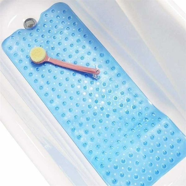 Long Bath Mat 100*40CM Bathroom Shower Non-Slip Mat, Eco-friendly Machine Washable Apply to Children, Elderly 211130