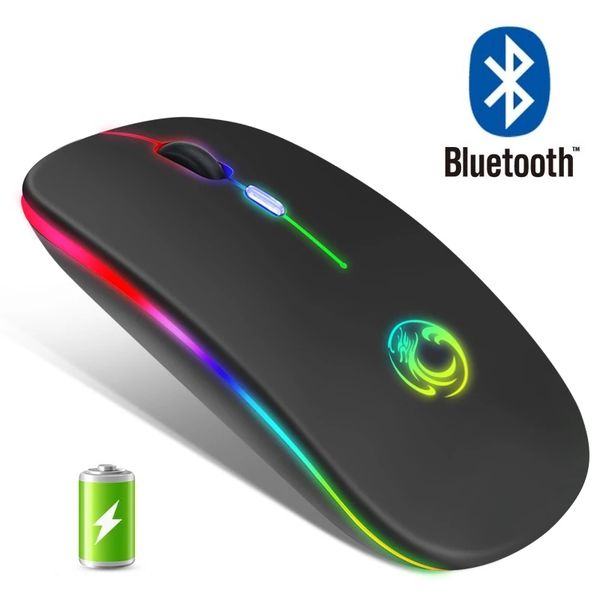 Wireless Mouse Bluetooth USB Mice RGB Rechargeable Gaming Silent Ergonomic With LED Backlit For PC Laptop