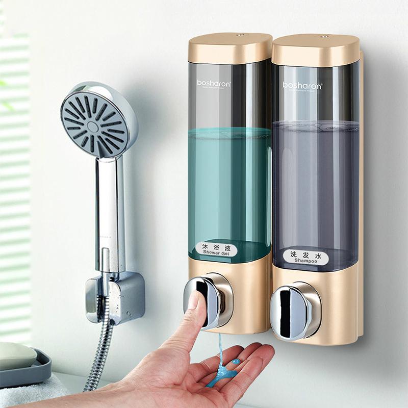 Liquid Soap Dispenser Wall Mount 300ml Bathroom Accessories Plastic Detergent Shampoo Dispensers Bottle