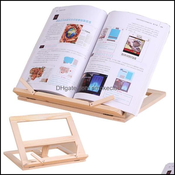 Aessories Supplies Office School Business & Industrial Adjustable Portable Wood Book Stand Holder Wooden Bookstands Laptop Tablet Study Cook