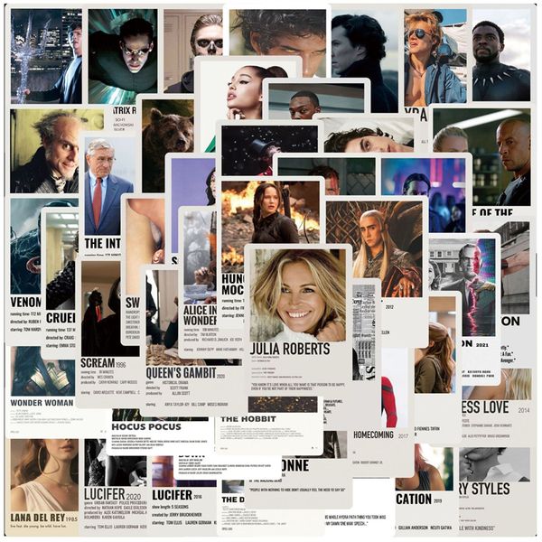 Notebook Movie Poster Waterproof Sticker PVC Personalized Graffiti Star Decal For Laptop Car Motorcycle Scooter Luggage Toy Gift DIY Sticker