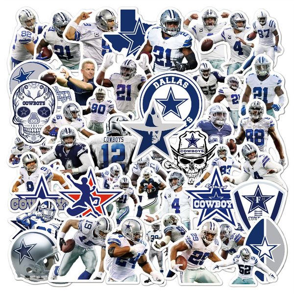 50pcs No Repetition Football Team Stickers Rugby DIY Graffiti Decals For Notebook Car Luggage Motorcycle Fridge Phone Case Scooter Water Cup