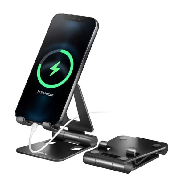 Cell phone Holders foldable and adjustable desktop phone stand for all types of communication devices
