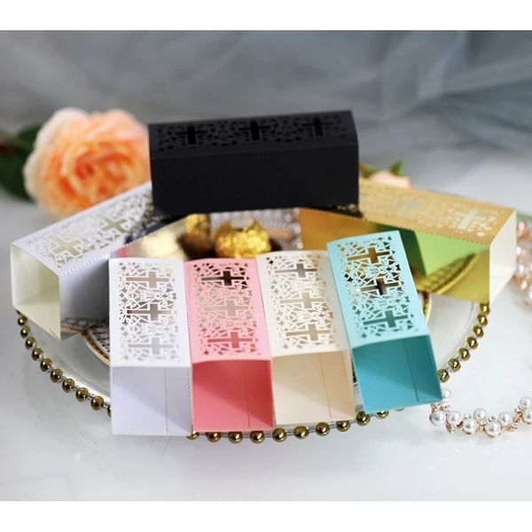 Cross Laser Cut Hollow Candy Box Wedding Favor Gift Boxes DIY Chocolate Birthday Christmas Party Decoration 44
