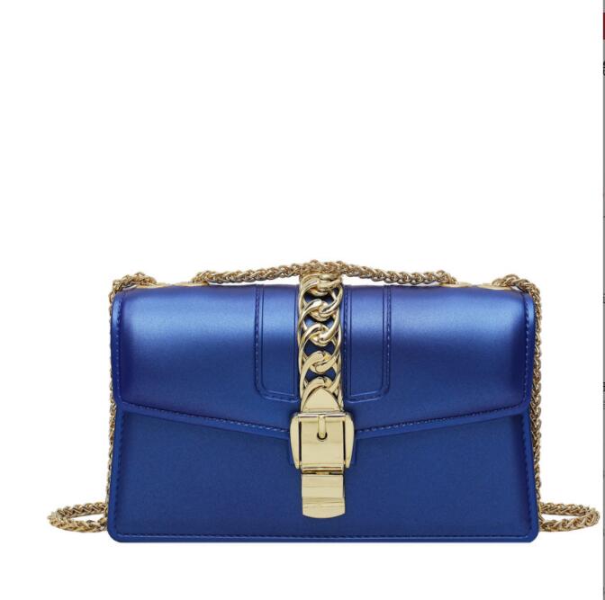 wholesale women handbag waterproof thickened fabric summer jelly bag sweet little fresh Candy colored chain bags personality lock shoulder handbags