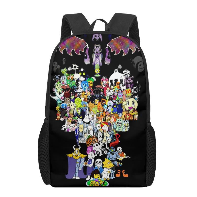 School Bags Undertale Sans Game 3D Print For Boys Girls Primary Students Backpacks Kids Book Bag Satchel Back Pack