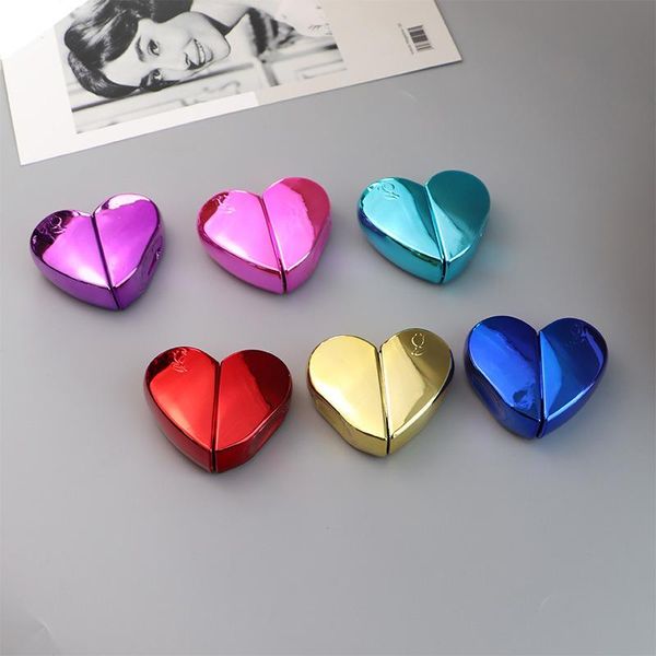 25ml Multi-color Small Heart-shaped Glass Portable Perfume Spray Bottle Refillable Air-separated Bottling More Convenient For Travel