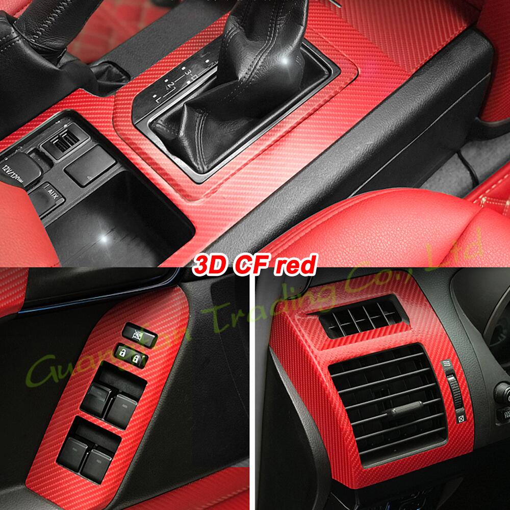 Interior Central Control Panel Door Handle 3D 5D Carbon Fiber Stickers Decals Car-styling Parts Products Accessories For Toyota Land Cruiser Prado Y
