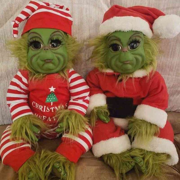 Dolls Grinch Doll Cute Christmas Stuffed Plush Toy Xmas Gifts For s Home Decoration In Stock #3 211223 Best quality movie gift hot-selling S