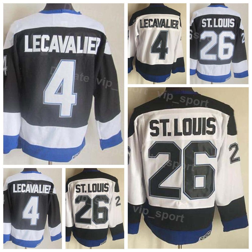 Men Ice Hockey Vintage 4 Vincent Lecavalier Retro Jerseys 26 Martin Breathable Home Black White Away Embroidery And Stitched Pure Cotton For Sport F